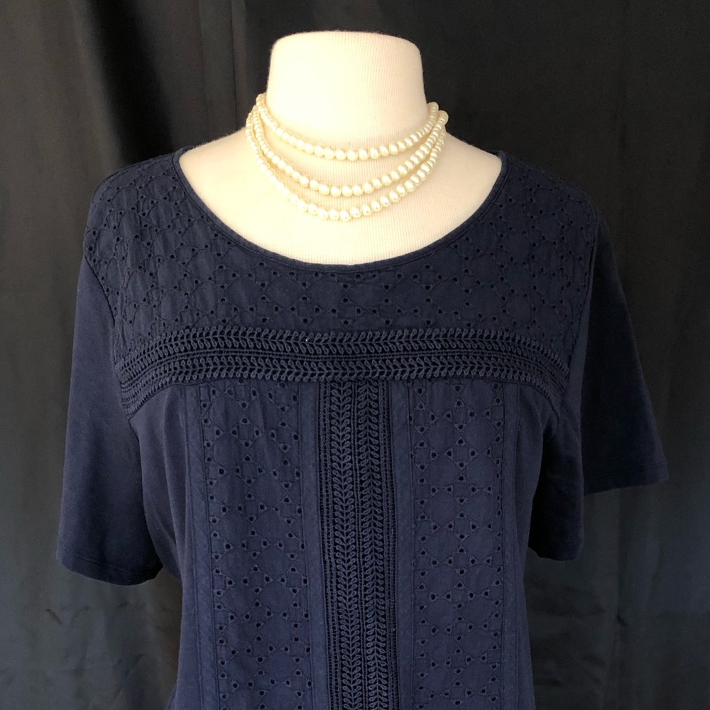 Croft and Barrow navy top